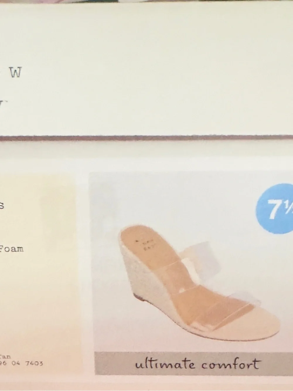 a new day Metallic Gold Espadrille Wedge Sandals with Clear Straps